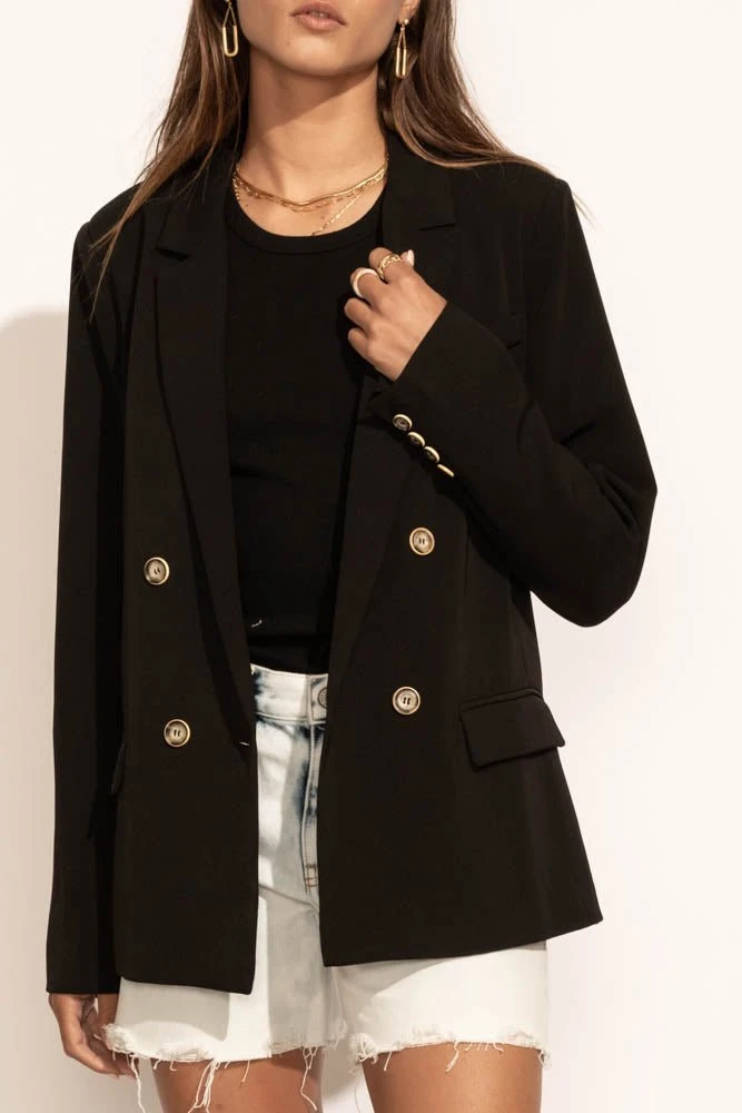 AARON & AMBER New Arrivals PREORDER - Romaine Blazer In Black 3 AARON & AMBER New Arrivals PREORDER - Romaine Blazer In Black