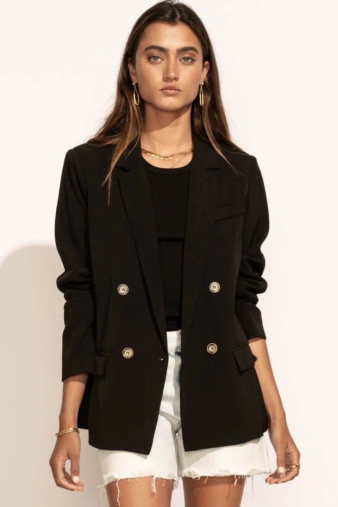 AARON & AMBER New Arrivals PREORDER - Romaine Blazer In Black 4 AARON & AMBER New Arrivals PREORDER - Romaine Blazer In Black