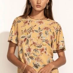 LAKE FLOWER FASHION Thalia Blouse In Yellow