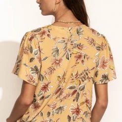 LAKE FLOWER FASHION Thalia Blouse In Yellow