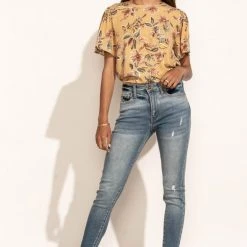 LAKE FLOWER FASHION Thalia Blouse In Yellow