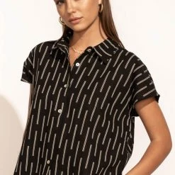 FUN 2 FUN Vera Button Up Top Tops 14 FUN 2 FUN Vera Button Up Top Tops