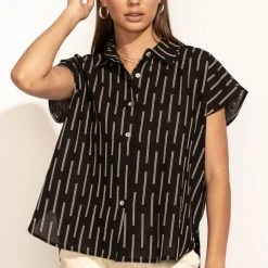 FUN 2 FUN Vera Button Up Top Tops 16 FUN 2 FUN Vera Button Up Top Tops