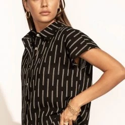 FUN 2 FUN Vera Button Up Top Tops 12 FUN 2 FUN Vera Button Up Top Tops