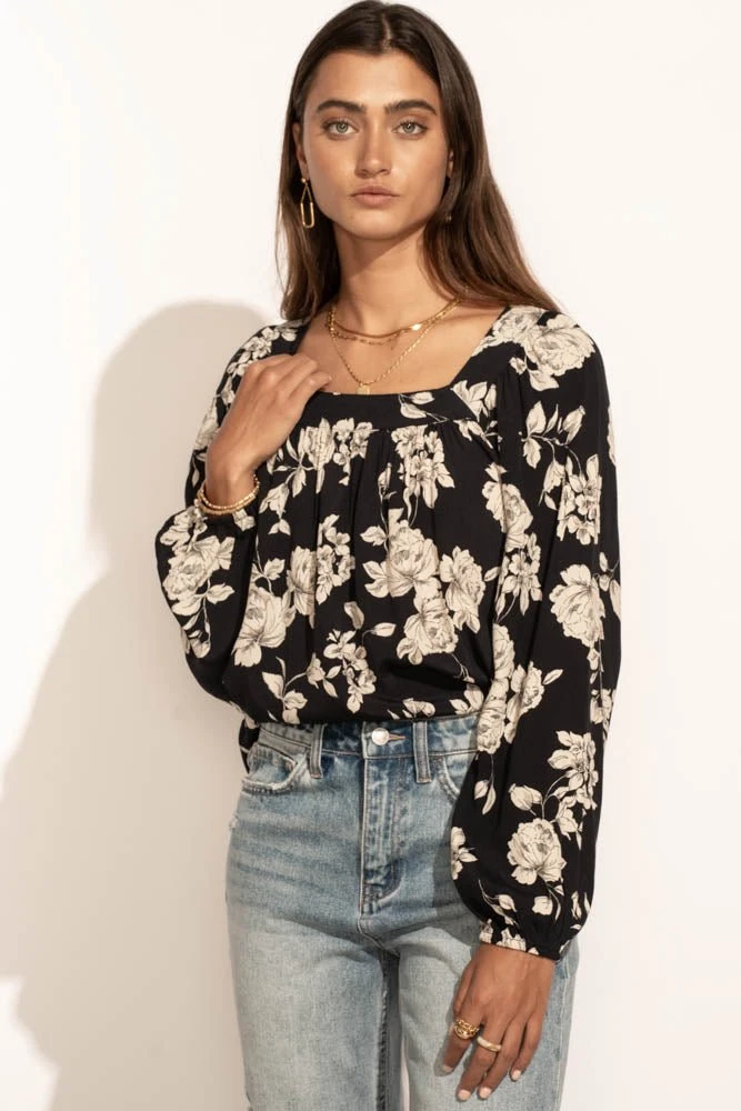 LOVE STITCH Clothing Illustrated Tops Renata Floral Blouse 8 LOVE STITCH Clothing Illustrated Tops Renata Floral Blouse