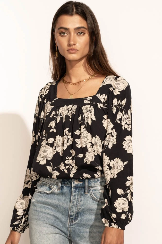 LOVE STITCH Clothing Illustrated Tops Renata Floral Blouse 9 LOVE STITCH Clothing Illustrated Tops Renata Floral Blouse