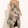 ROKOKO Kim Floral Midi Dress In Black New Arrivals