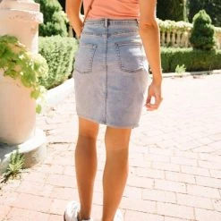 WELLMADE INC Skirts Lorenza Denim Skirt - FINAL SALE