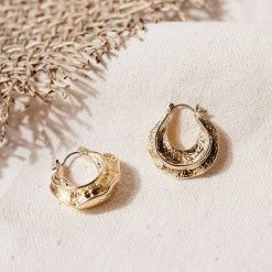 LA RADIANT VAL JEAN GLOBAL Wavy Hoop Earrings