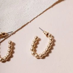 JOYFUL JEWELRY Mini Bubble Cicle Cuff Earrings