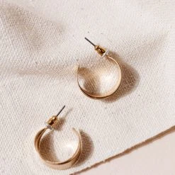JOYFUL JEWELRY Earrings Fred Metal Hoops In Gold