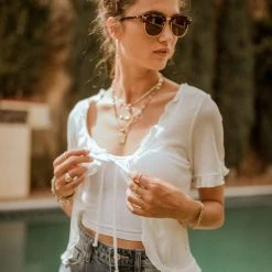 GINGER G Hadlee Tie Top - FINAL SALE