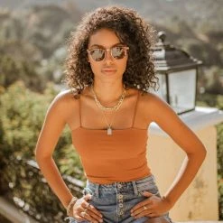 SINA Charlotte Bodysuit In Orange Back In Stock