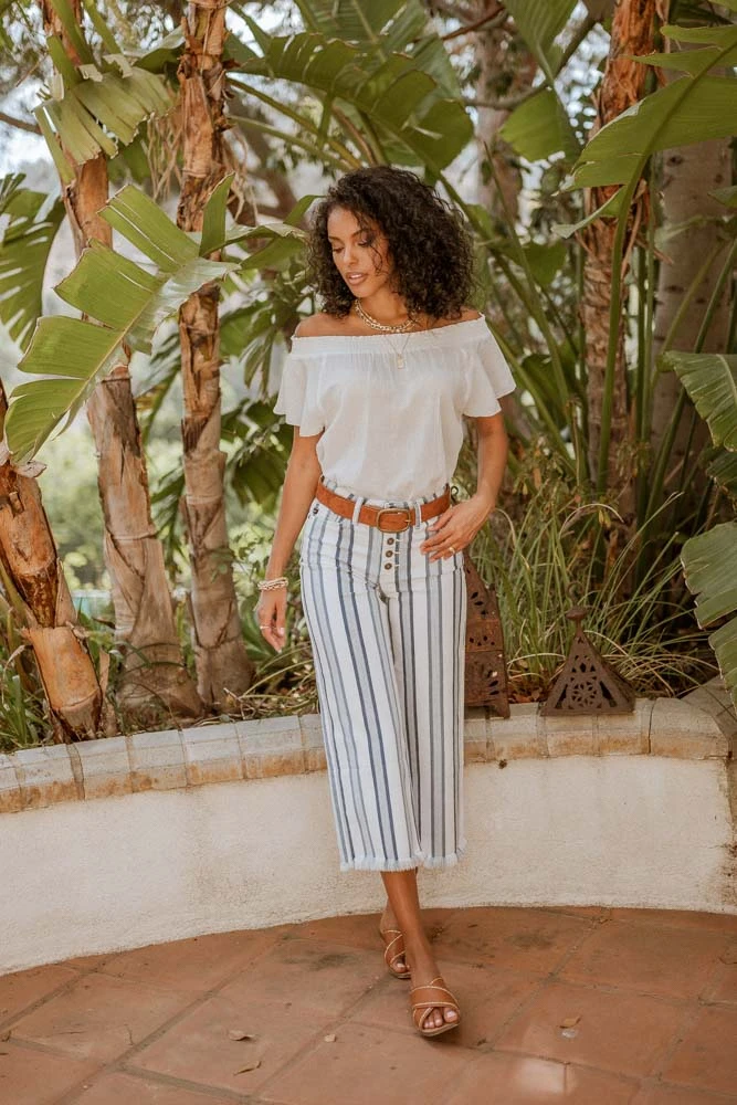 KanCan Striped Wide Leg Pants - FINAL SALE 5 KanCan Striped Wide Leg Pants - FINAL SALE