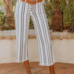 KanCan Striped Wide Leg Pants - FINAL SALE