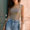 SINA Charlotte Bodysuit In Sage Tops