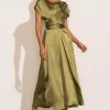 WORUI Rosalind Midi Dress In Moss