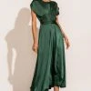 WORUI Rosalind Midi Dress In Emerald