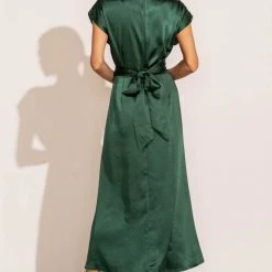 WORUI Rosalind Midi Dress In Emerald