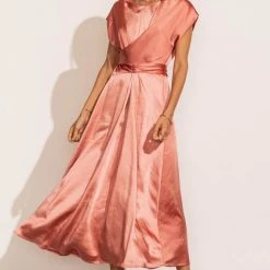 WORUI Rosalind Midi Dress In Rose