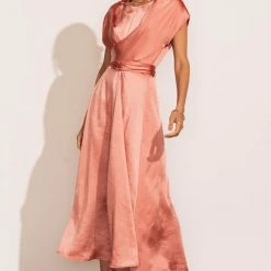 WORUI Rosalind Midi Dress In Rose