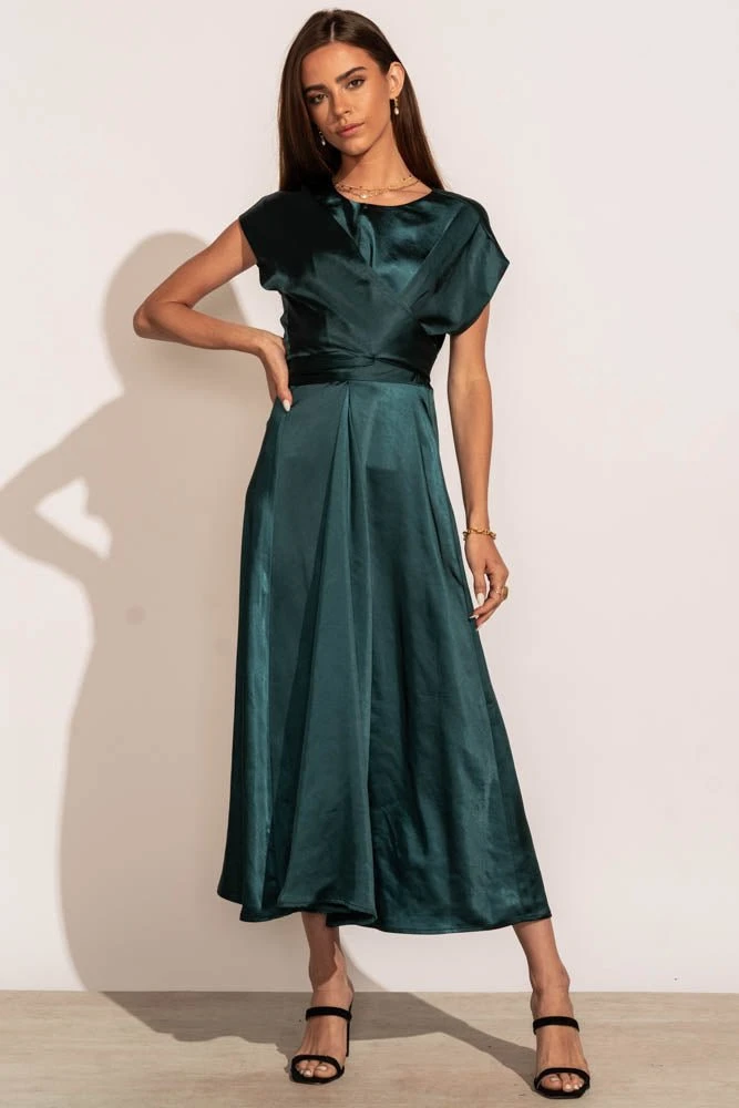 WORUI Rosalind Midi Dress In Teal 3 WORUI Rosalind Midi Dress In Teal
