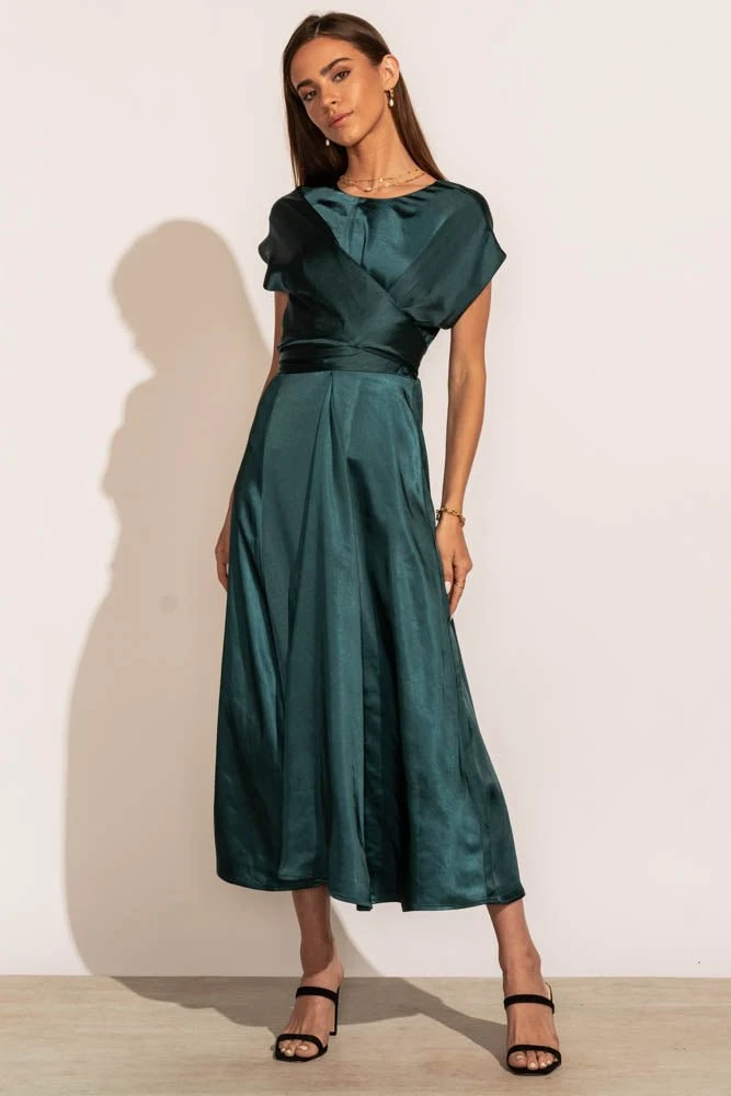 WORUI Rosalind Midi Dress In Teal 5 WORUI Rosalind Midi Dress In Teal