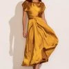 WORUI Rosalind Midi Dress In Mustard