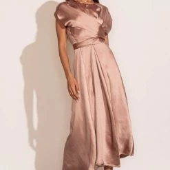 WORUI Rosalind Midi Dress In Mauve New Arrivals