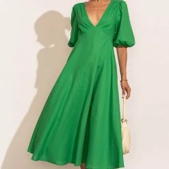 AARON & AMBER Dresses Jennica Midi Dress In Green