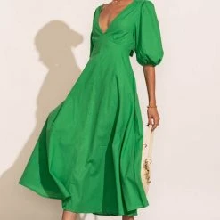 AARON & AMBER Dresses Jennica Midi Dress In Green