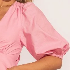 AARON & AMBER New Arrivals Jennica Midi Dress In Pink