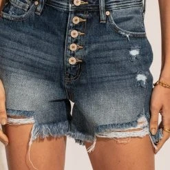 KANCAN Dean Distressed Shorts