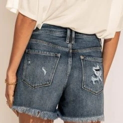 KANCAN Dean Distressed Shorts