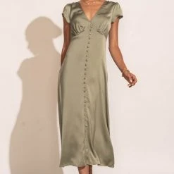 FUN 2 FUN Preorders PREORDER - Mandy Midi Dress In Sage 10 FUN 2 FUN Preorders PREORDER - Mandy Midi Dress In Sage