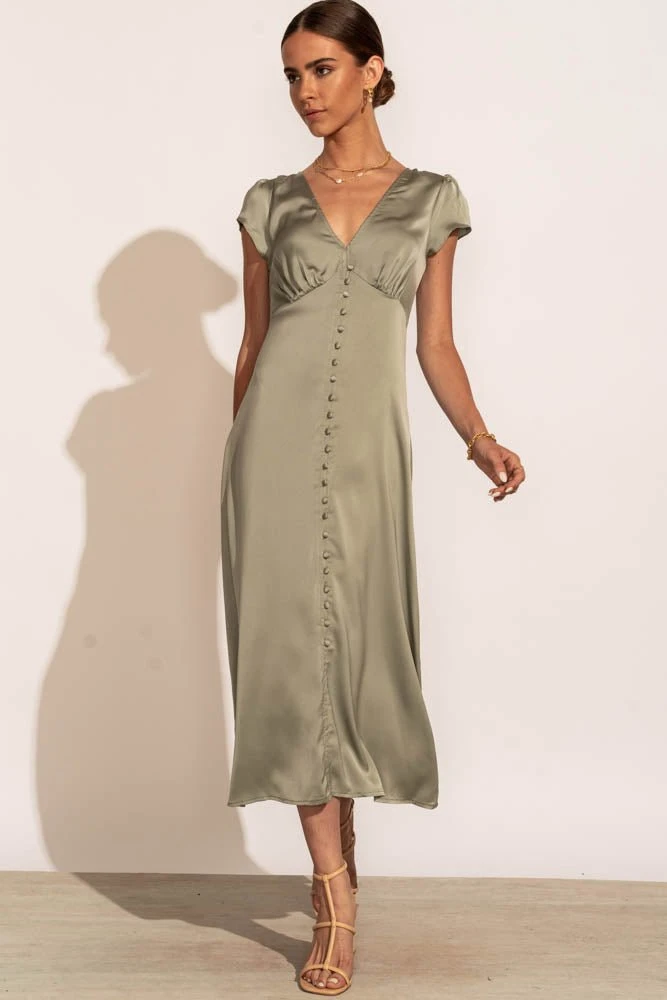 FUN 2 FUN Preorders PREORDER - Mandy Midi Dress In Sage 6 FUN 2 FUN Preorders PREORDER - Mandy Midi Dress In Sage