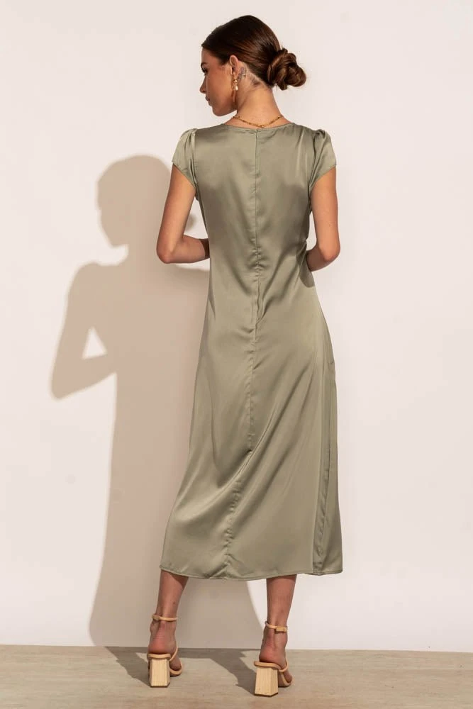 FUN 2 FUN Preorders PREORDER - Mandy Midi Dress In Sage 7 FUN 2 FUN Preorders PREORDER - Mandy Midi Dress In Sage