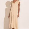FUN 2 FUN Mandy Midi Dress In Champagne New Arrivals