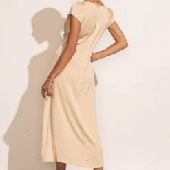 FUN 2 FUN Mandy Midi Dress In Champagne New Arrivals