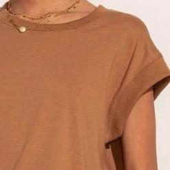 SINA Arlo Top In Tan Tops