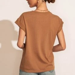 SINA Arlo Top In Tan Tops