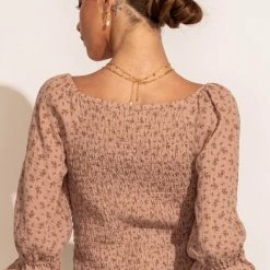 FUN 2 FUN Holly Smocked Blouse In Pink New Arrivals 14 FUN 2 FUN Holly Smocked Blouse In Pink New Arrivals