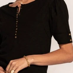 WORUI New Arrivals Louella Top In Black