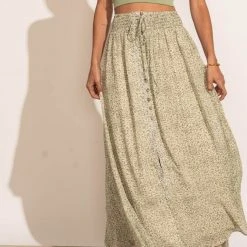 PROMESA Janie Maxi Skirt In Sage