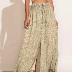 PROMESA Janie Maxi Skirt In Sage