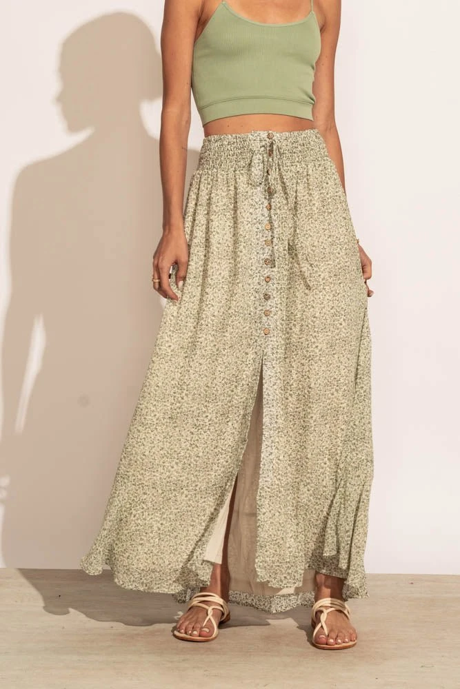 PROMESA Janie Maxi Skirt In Sage 3 PROMESA Janie Maxi Skirt In Sage