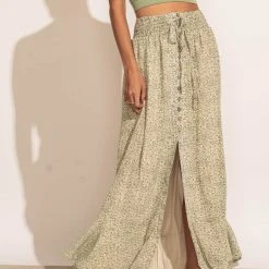 PROMESA Janie Maxi Skirt In Sage 10 PROMESA Janie Maxi Skirt In Sage