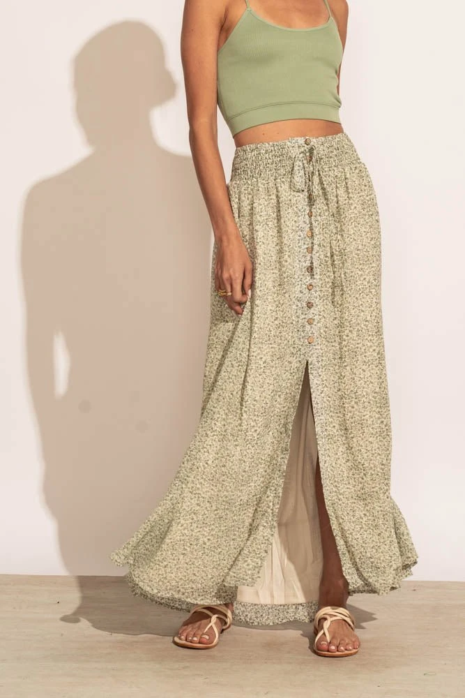 PROMESA Janie Maxi Skirt In Sage 6 PROMESA Janie Maxi Skirt In Sage