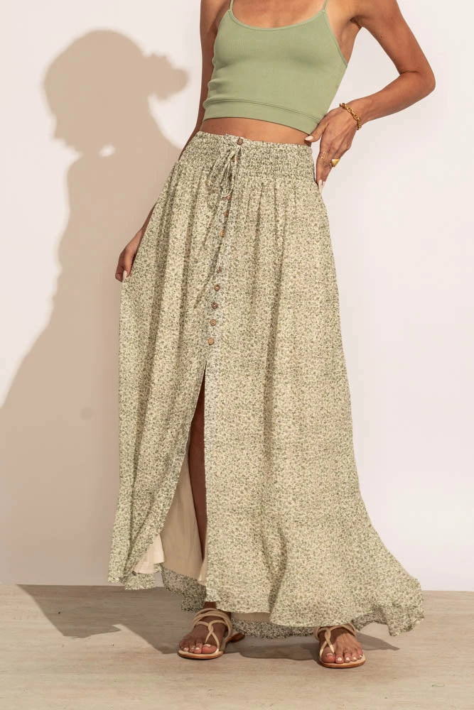 PROMESA Janie Maxi Skirt In Sage 7 PROMESA Janie Maxi Skirt In Sage