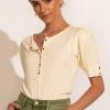 WORUI New Arrivals Louella Top In Cream 2 WORUI New Arrivals Louella Top In Cream